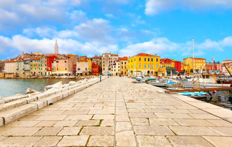 Old Istrian town in Rovinj, Croatia.